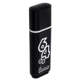 Карта памяти USB 64 Gb Smart Buy Glossy в блистере <черный>