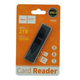 Карт-ридер Hoco HB20 (USB 2.0) <черный>