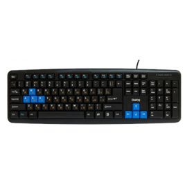 Клавиатура проводная Dialog Multimedia KM-025U (USB) <черно-синий>