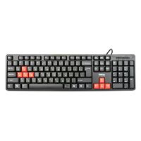 Клавиатура проводная Dialog Standart KS-030U (USB) <черно-красный> ― OnlineBazar.su
