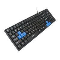 Клавиатура проводная Nakatomi Navigator KN-03U (USB) <черно-синий> ― OnlineBazar.su
