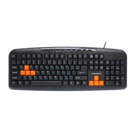 Клавиатура проводная Nakatomi Navigator-Multimedia KN-11U (USB) <черно-оранжевый>