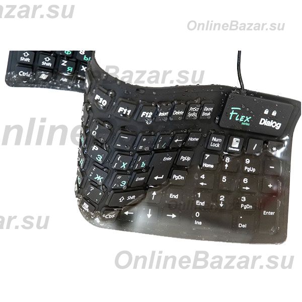 Клавиатура Dialog Flex KFX-03U проводная гибкая <черный> ― OnlineBazar.su