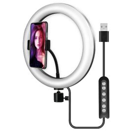 Кольцевая лампа MJ33 RGB для штатива, с держателем для телефона (33 см)