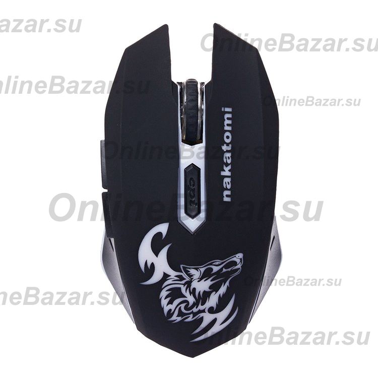 Мышь оптическая беспроводная Nakatomi Gaming mouseMROG-15U RF (игровая) <черный> ― OnlineBazar.su
