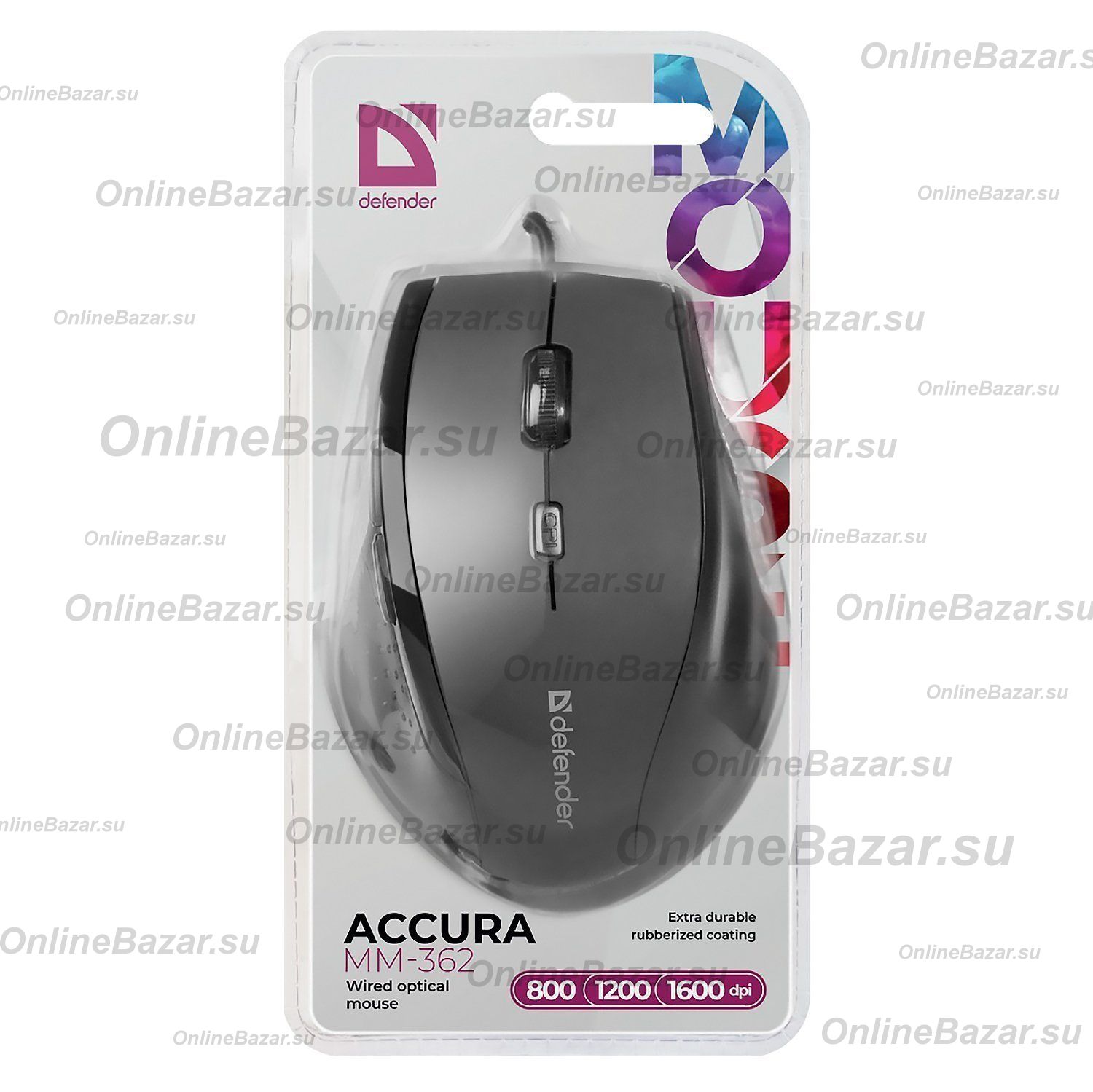 Мышь оптическая Defender MM-362 Accura <черный> ― OnlineBazar.su