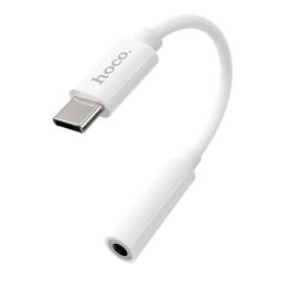Переходник для гарнитуры Type-C в наушники 3.5 Hoco LS30 <белый>