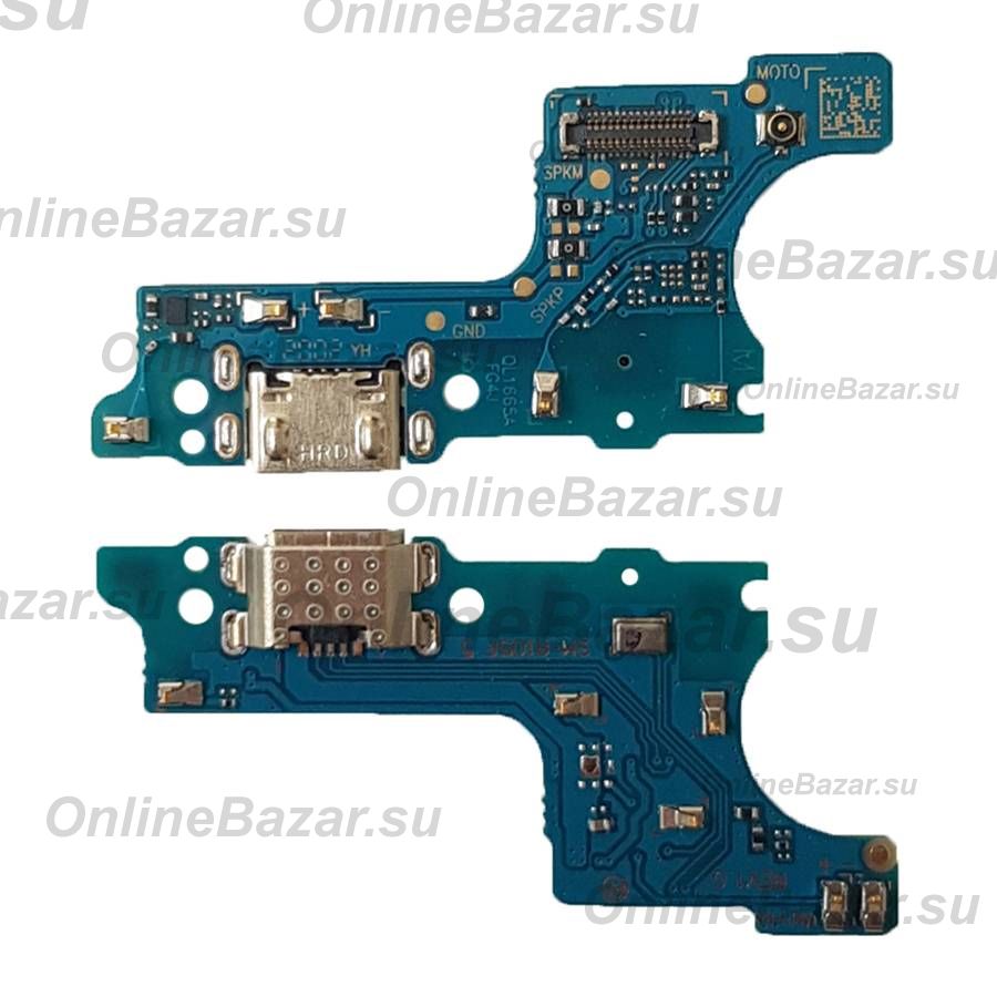 Плата нижняя для Samsung SM-A015F (Galaxy A01) на системный разъем и микрофон (широкий разъем шлейфа) ― OnlineBazar.su