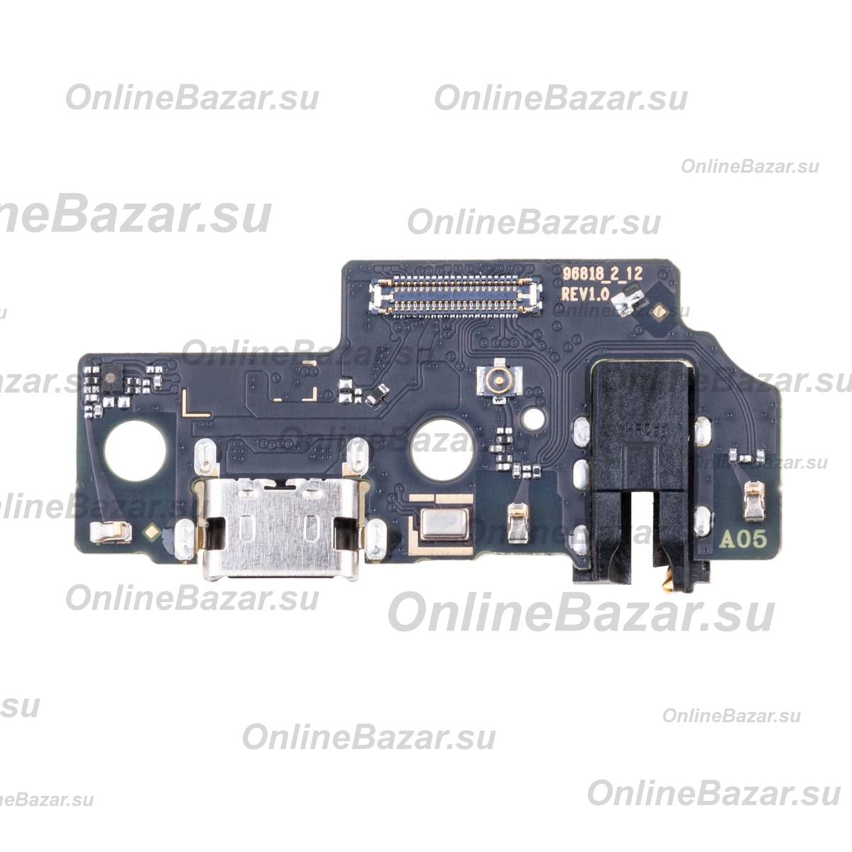 Плата нижняя для Samsung SM-A055F (Galaxy A05) на системный разъем, разъем гарнитуры и микрофон ― OnlineBazar.su