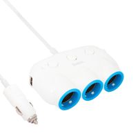 Разветвитель гнезда прикуривателя Hoco C1 (3 гнезда) <белый> ― OnlineBazar.su