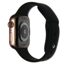 Ремешки для Apple Watch Series 5 (40 mm) Sport Band силиконовый (размер S) <черный>
