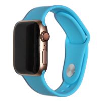 Ремешки для Apple Watch Series 1 (38 mm) Sport Band силиконовый (размер S) <голубой> ― OnlineBazar.su