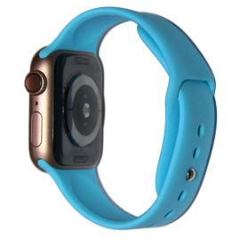Ремешки для Apple Watch Series 1 (38 mm) Sport Band силиконовый (размер S) <голубой>