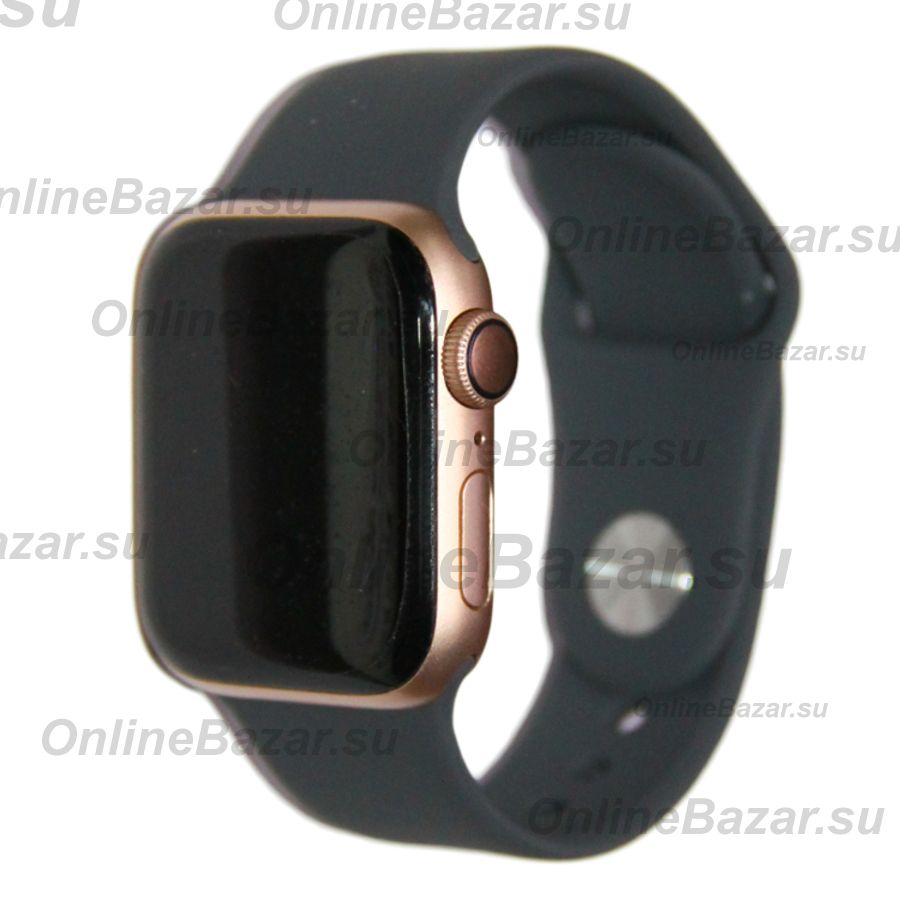 Ремешки для Apple Watch Series 5 (40 mm) Sport Band силиконовый (размер S) <темно-серый> ― OnlineBazar.su
