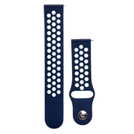 Ремешки для Huawei Watch GT 2 Sport Band перфорация <темно-синий-белый>