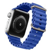 Ремешки для Apple Watch Series 7 (41 mm) Ocean Band силиконовый <синий> ― OnlineBazar.su