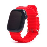 Ремешки для Apple Watch Series 7 (41 mm) Ocean Band силиконовый <красный> ― OnlineBazar.su