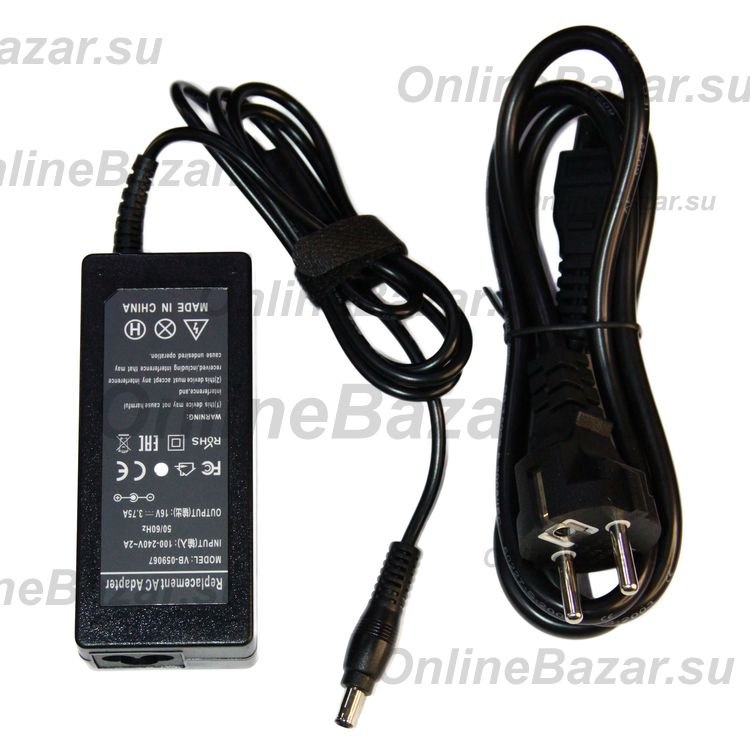 Сетевое зарядное устройство для ноутбука Samsung (16V/3.75A/60W/штекер 5.5*3.0) ― OnlineBazar.su