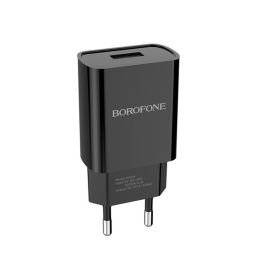 Сетевое зарядное устройство USB Borofone BA20A (2.1A) <черный>