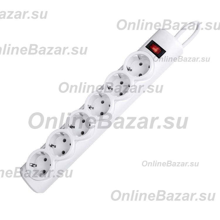 Сетевой фильтр Defender DFS 151 (6 розеток/1,8 м.) <белый> ― OnlineBazar.su
