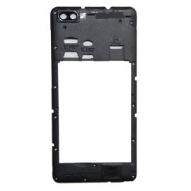 Средняя часть корпуса для Doogee X20L в сборе с антеннами, динамиком и стеклом камеры <черный> (оригинал)