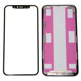 Стекло для Apple iPhone 11 Pro в сборе с рамкой и OCA пленкой <черный>