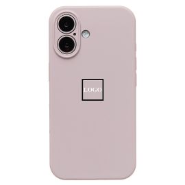Чехол для Apple iPhone 16 силиконовый Soft Touch с закрытой камерой <бежевый> (премиум)