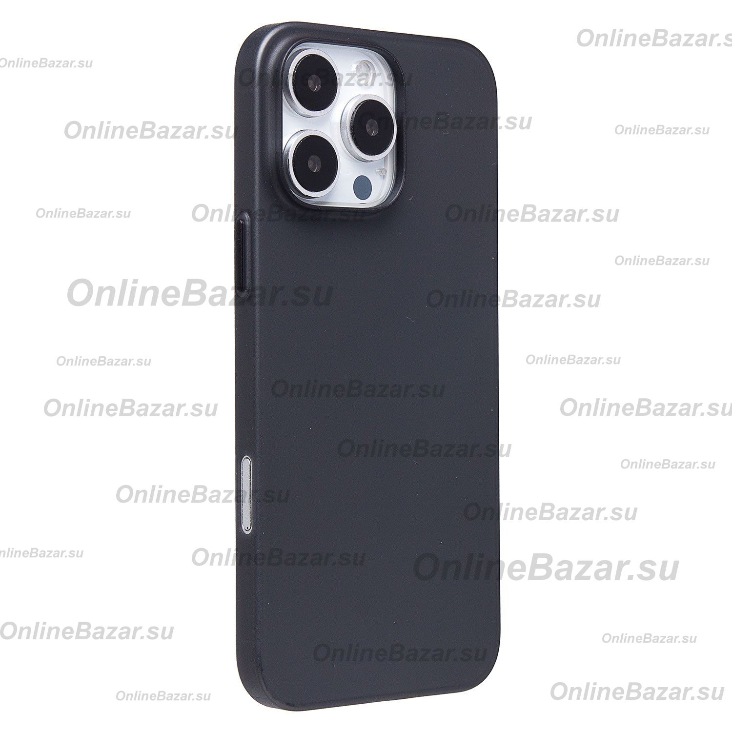 Чехол для Apple iPhone 16 Pro Max пластиковый Coblue Matte <прозрачно-черный> ― OnlineBazar.su
