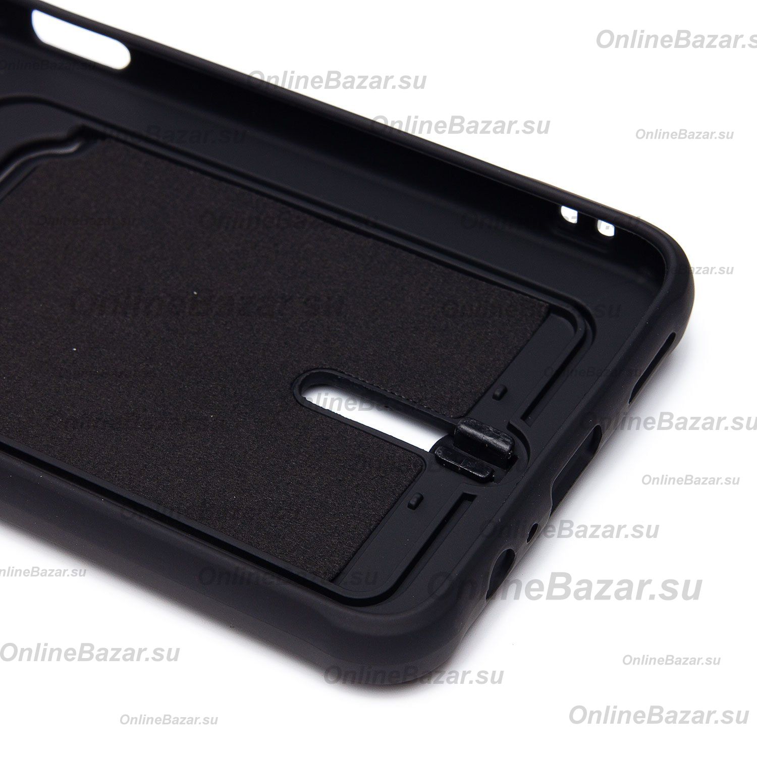 Чехол для Huawei Honor X7a силиконовый с картхолдером №4 <черный> ― OnlineBazar.su