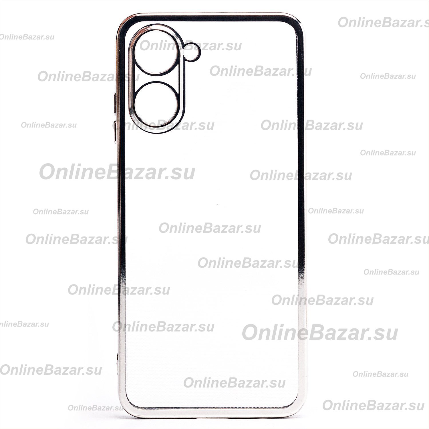 Чехол для Realme 10 силиконовый ультратонкий Pilot <серебристый> ― OnlineBazar.su