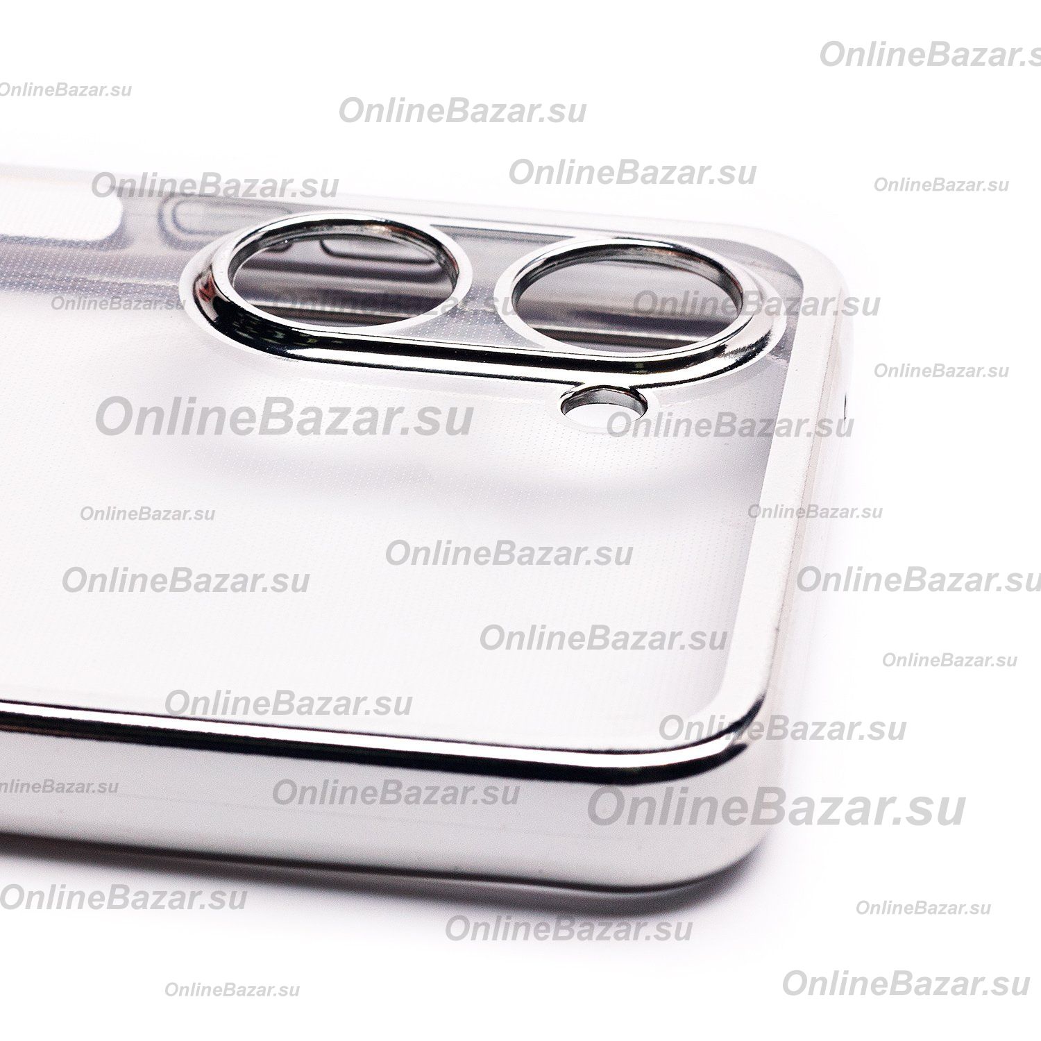 Чехол для Realme 10 силиконовый ультратонкий Pilot <серебристый> ― OnlineBazar.su