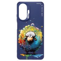 Чехол для Realme C55 силиконовый (рис. 335/овечка) <темно-синий> ― OnlineBazar.su