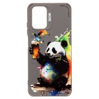 Чехол для Xiaomi M2101K7BL силиконовый (рис. 335/панда) <серый> ― OnlineBazar.su