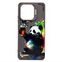 Чехол для Xiaomi 23124RA7EO силиконовый (рис. 335/панда) <серый> ― OnlineBazar.su