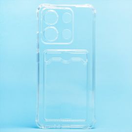 Чехол для Xiaomi Redmi Note 13 силиконовый с картхолдером №2 <прозрачный>