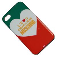 Чехол для Apple iPhone SE задняя крышка пластик Moschino №1 <зелено-красный> ― OnlineBazar.su