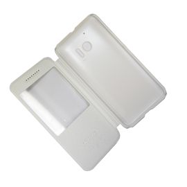 Чехол для HTC 10 флип боковой пластик-кожзам с окошком Nillkin Sparkle <белый>