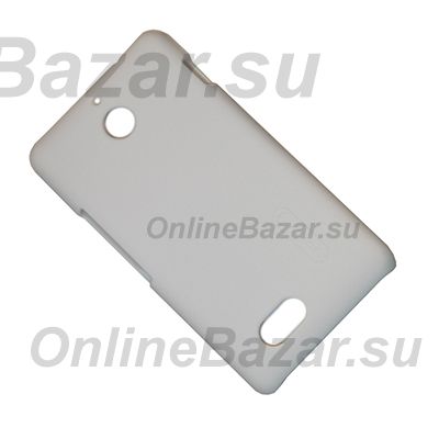 Чехол для Sony D2005 (Xperia E1) задняя крышка пластик ребристый Nillkin <белый> ― OnlineBazar.su