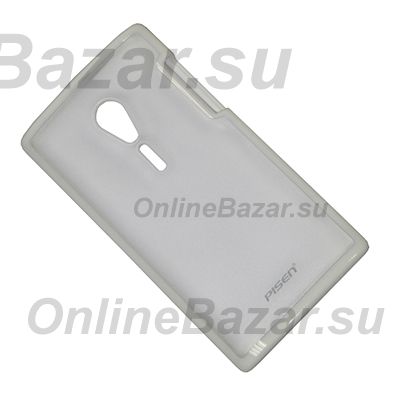 Чехол для Sony LT28 (Xperia Ion) задняя крышка пластиково-силиконовый Pisen <белый> ― OnlineBazar.su