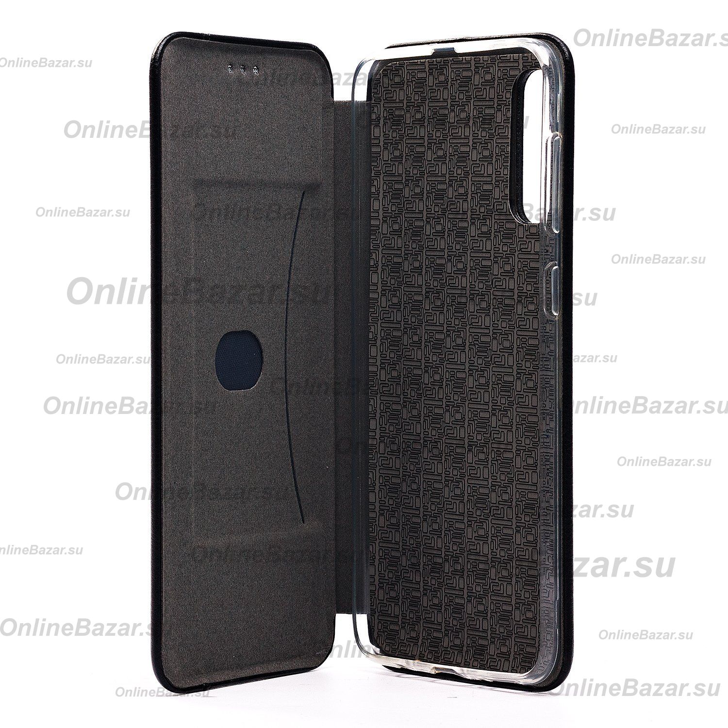 Чехол для Samsung SM-A307F (Galaxy A30s) флип боковой кожзам №3 <черный> ― OnlineBazar.su