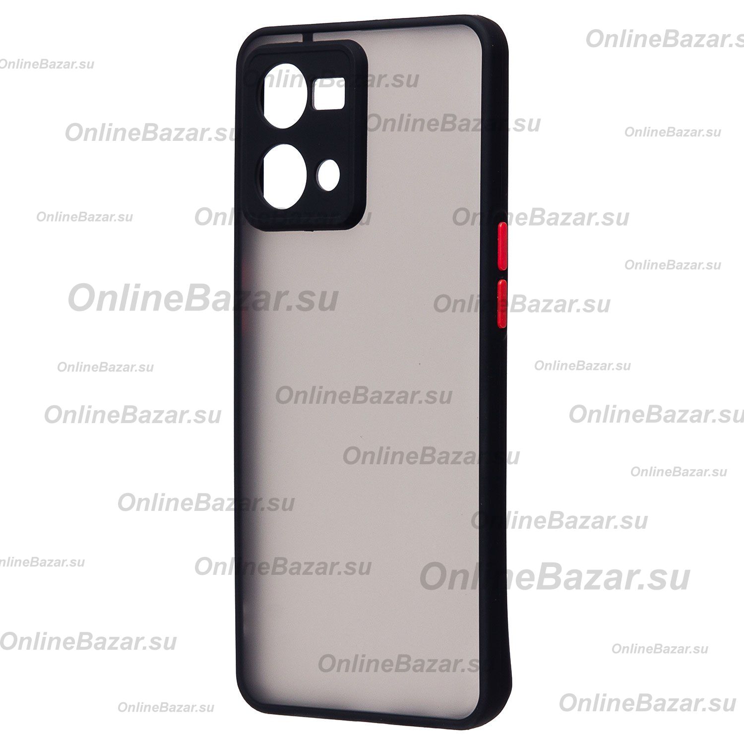 Чехол для Oppo CPH2363 пластиковый с окантовкой <черный> ― OnlineBazar.su