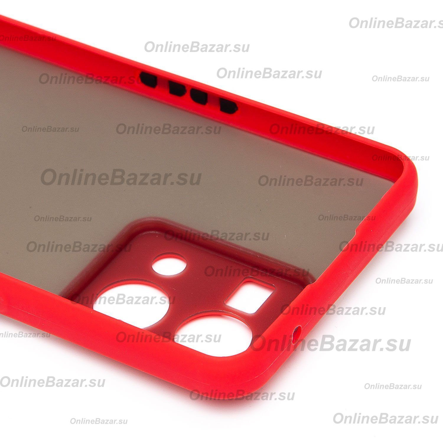 Чехол для Oppo CPH2363 пластиковый с окантовкой <красный> ― OnlineBazar.su