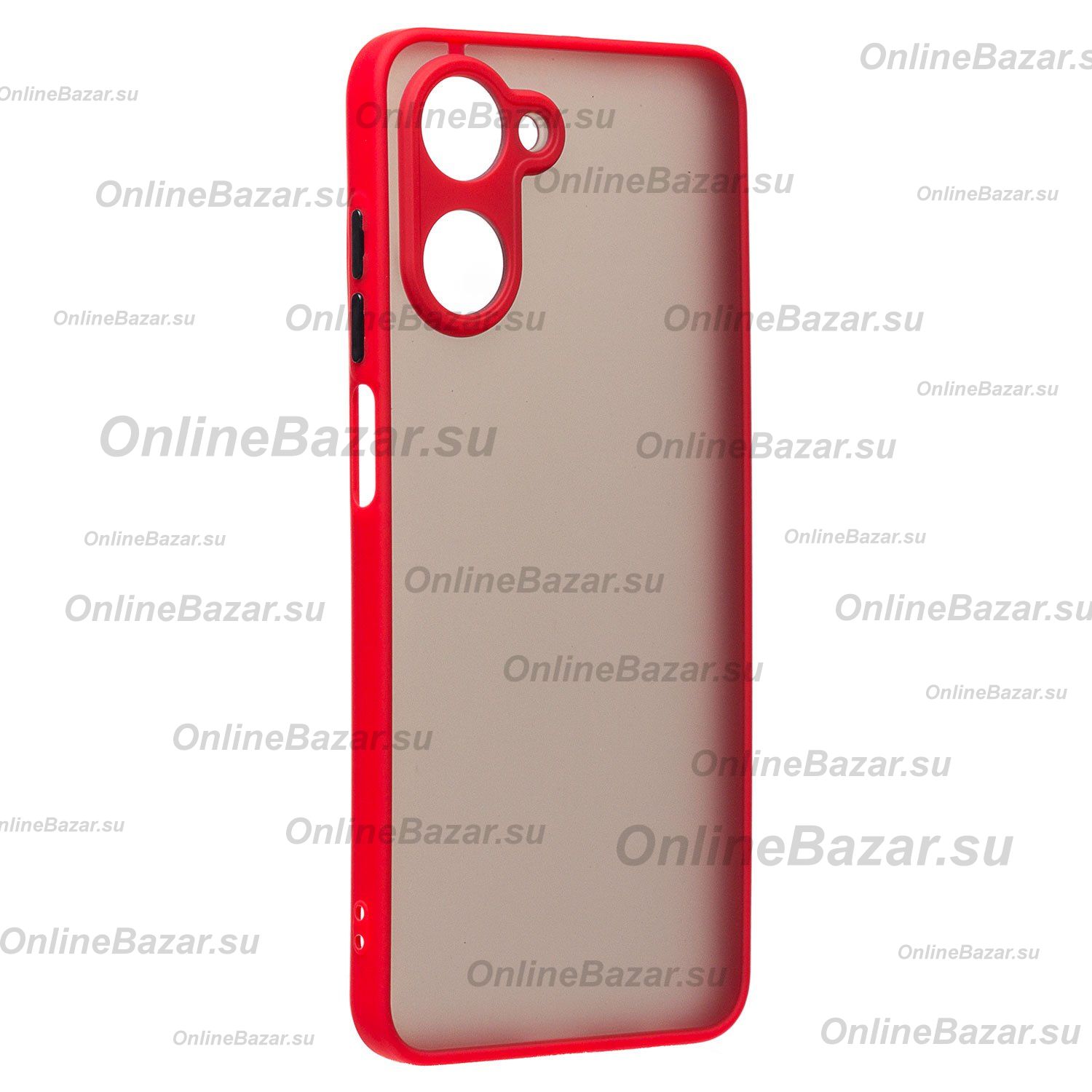Чехол для Realme 10 пластиковый с окантовкой <красный> ― OnlineBazar.su