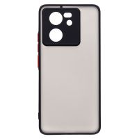 Чехол для Xiaomi 13T Pro пластиковый с окантовкой <черный> ― OnlineBazar.su