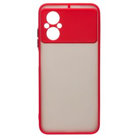 Чехол для Xiaomi Poco M5 пластиковый с окантовкой <красный>