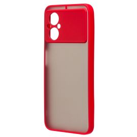 Чехол для Xiaomi Poco M5 пластиковый с окантовкой <красный>