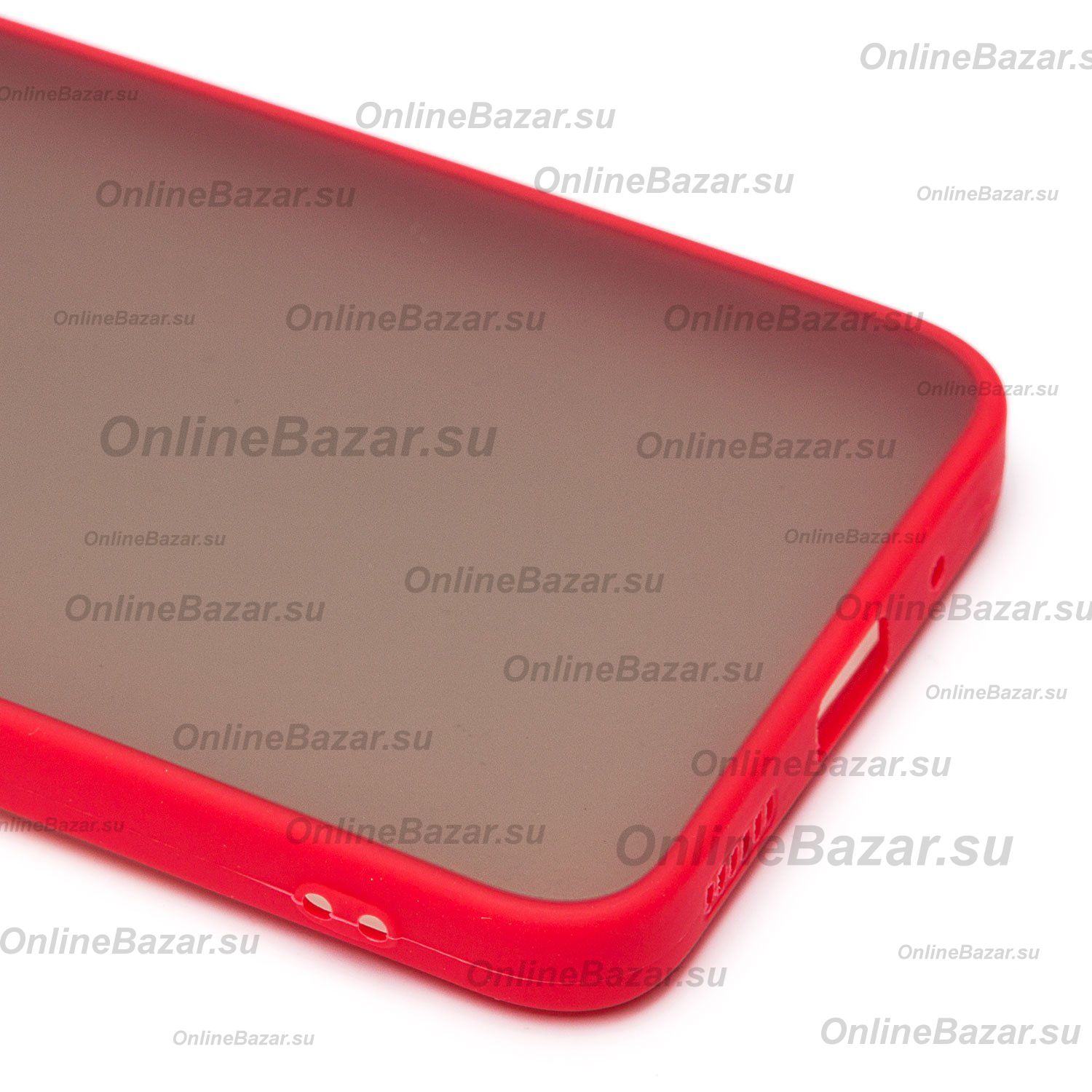 Чехол для Xiaomi Poco M5 пластиковый с окантовкой <красный> ― OnlineBazar.su