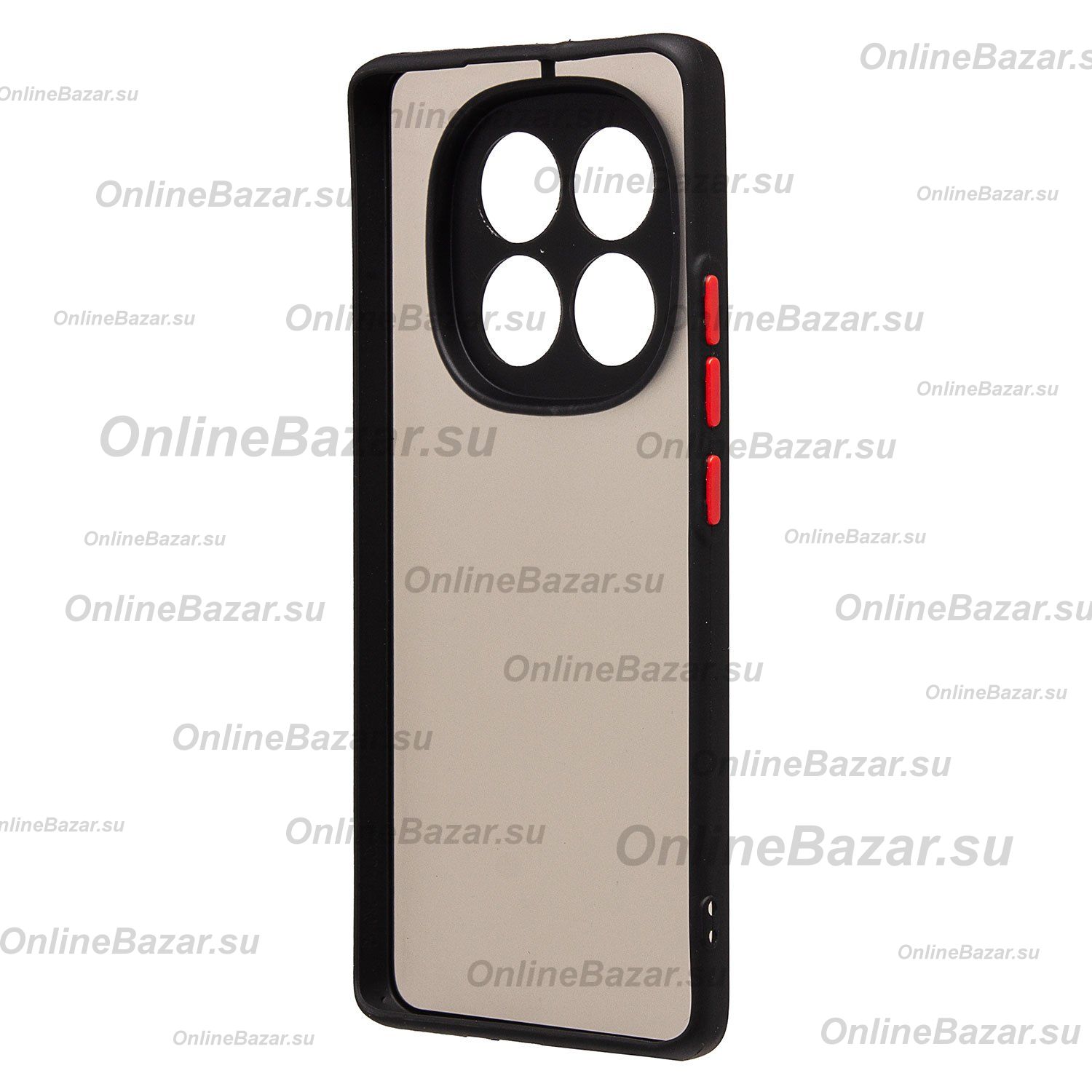 Чехол для Xiaomi Poco X7 пластиковый с окантовкой <черный> ― OnlineBazar.su