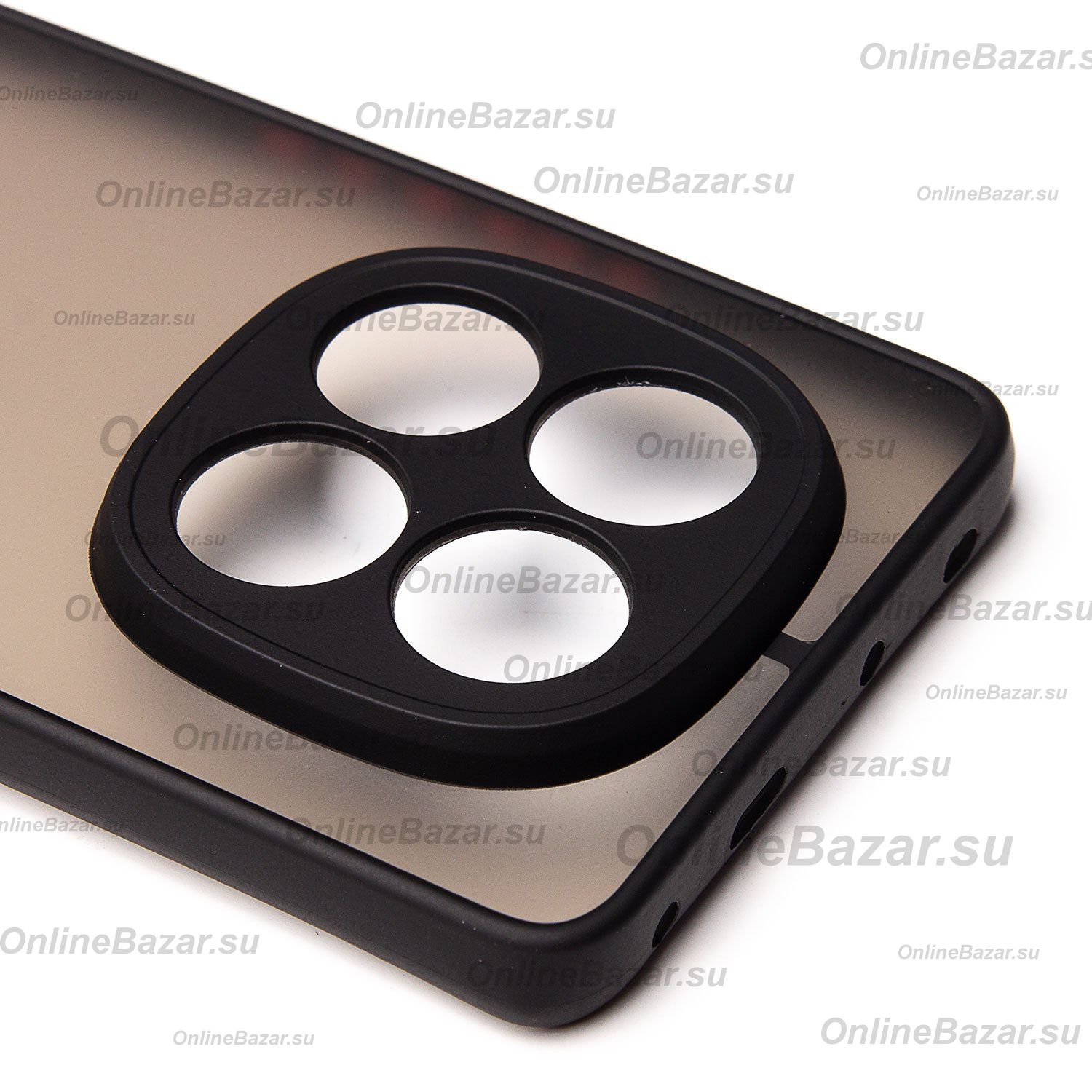 Чехол для Xiaomi Poco X7 пластиковый с окантовкой <черный> ― OnlineBazar.su