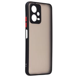 Чехол для Xiaomi Redmi Note 12 5G пластиковый с окантовкой <черный>
